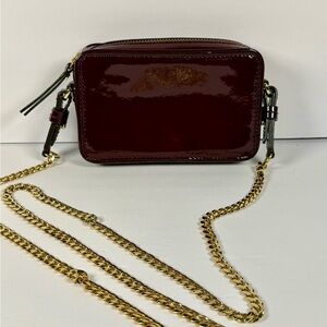 Banana Republic Merlot Patent Leather Mini Crossbody Purse